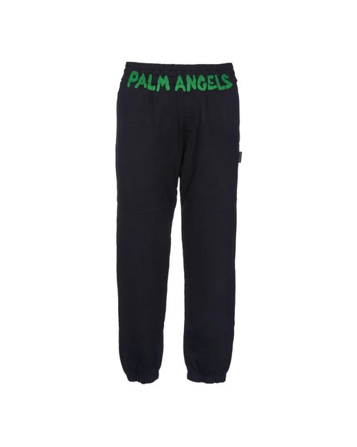 Palm Angels Blue Sweatpants for men