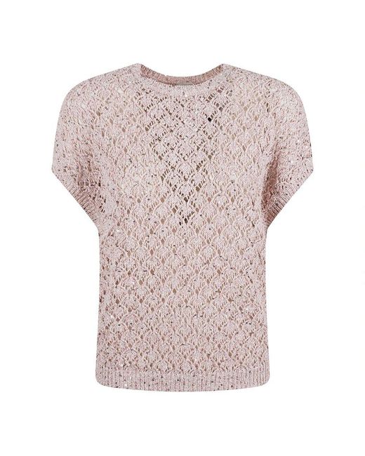 Eleventy Pink Baumwollmischung Pullover Made