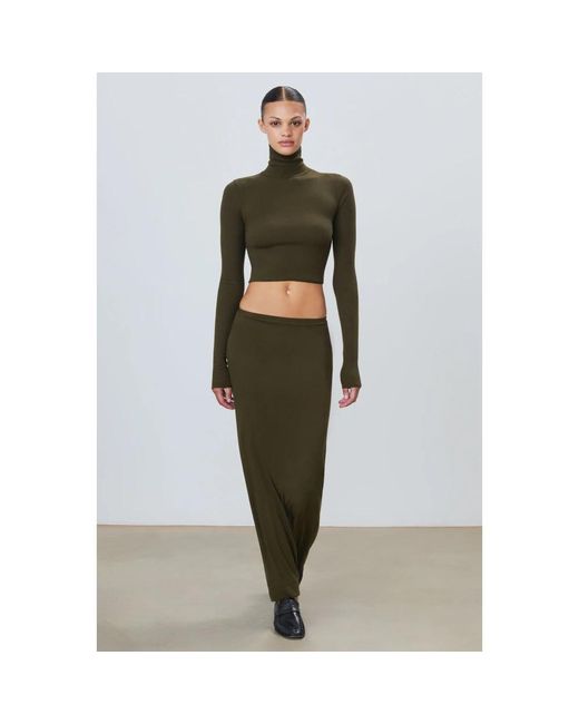 Maxi Skirts ÉTERNE de color Green