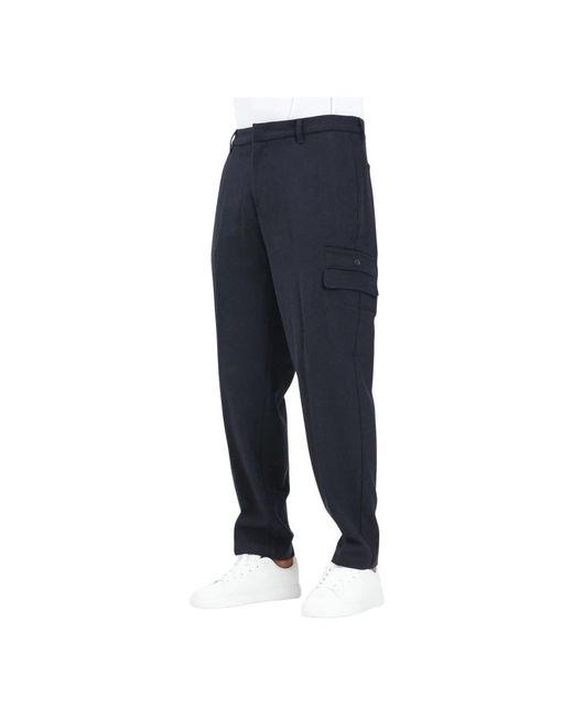 ARMANI EXCHANGE Blue Straight Trousers for men