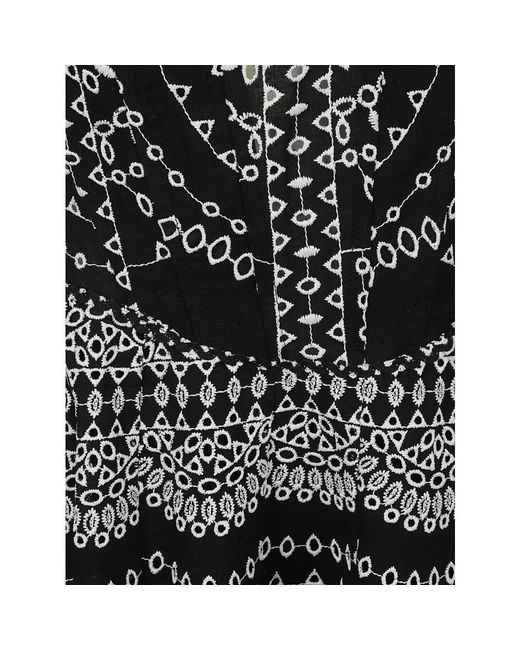 Charo Ruiz Black Schwarzes Leinenmischkleid Portugal