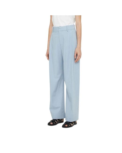 Isabelle Blanche Blue Hoch Taillierte Hose Mit Lockerem Sitz