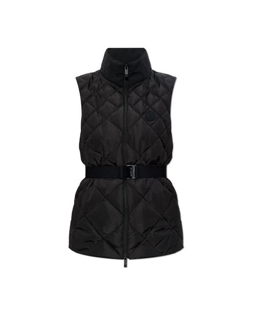Moncler Jassen ,Zwart ,Leer Bignonia Down Vest in het Black