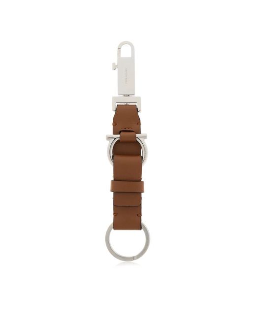 Ferragamo Brown Keychains for men