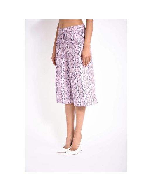 Cropped Trousers MSGM de color Pink