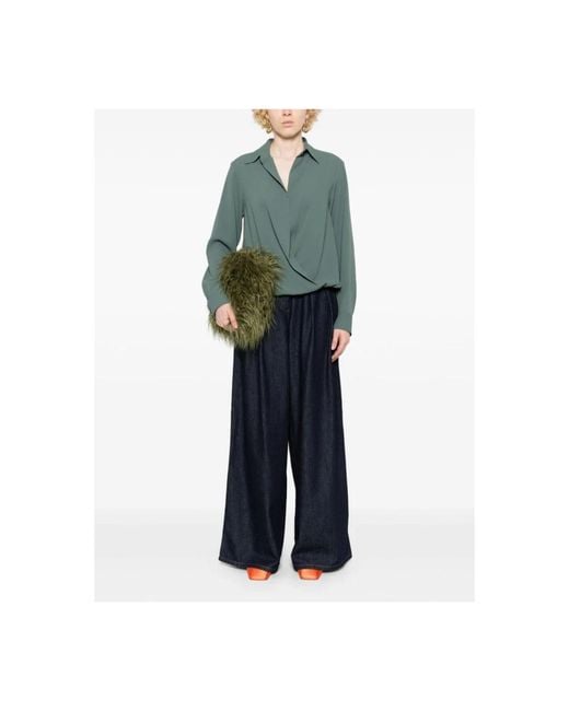 Dries Van Noten Green Blouses