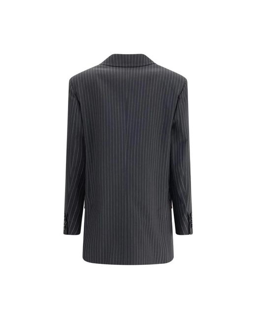 Max Mara Jassen ,Zwart ,Wol Mattia Tailored Blazer in het Blue