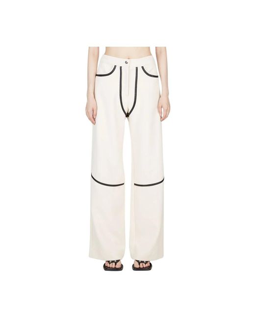 Paris Georgia White Straight Trousers