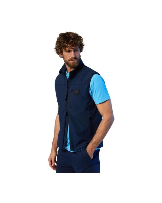North Sails Jassen ,Blauw ,Polyester Ifuru Vest Outdoor Winddicht Tech 603035 in het Blue voor heren