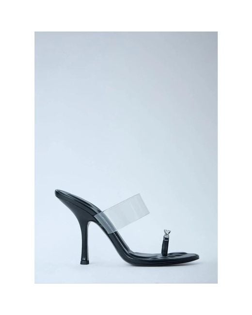 Alexander Wang Blue Heeled Mules