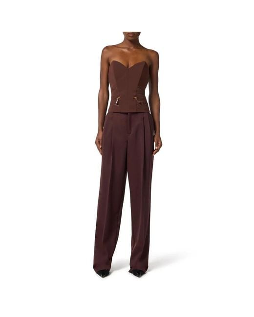 Elisabetta Franchi Brown Sleeveless Tops