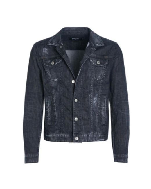 DSquared² Herren Schwarze Jeansjacke in Blue für Herren