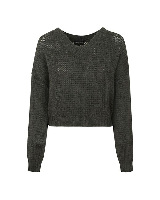 V-Neck Knitwear Roberto Collina en coloris Black