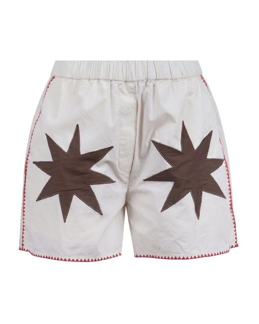 Ottod'Ame White Casual Shorts