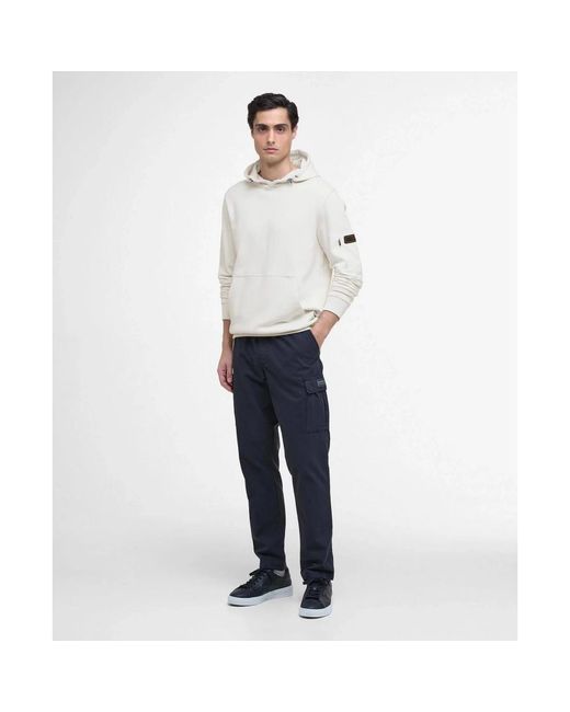 Barbour Hoodies & Sweatvesten ,Wit ,Katoen Ewan Hoodie in het Gray voor heren