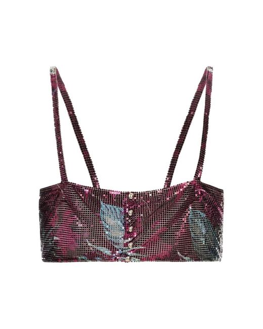 Rabanne Purple Sleeveless Tops