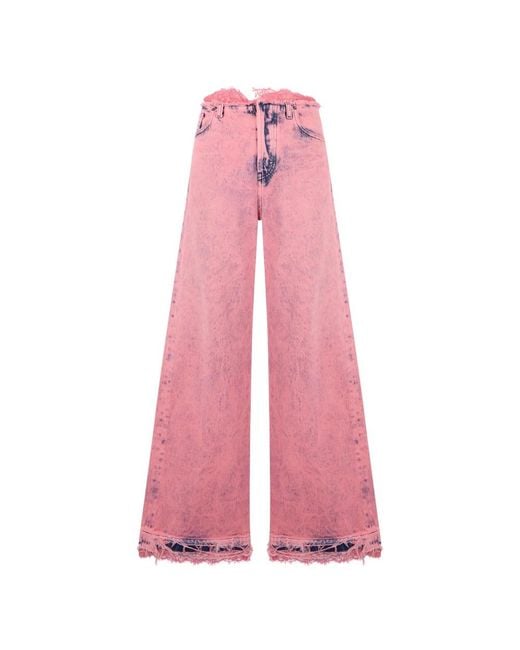 DIESEL Pink Wide Jeans