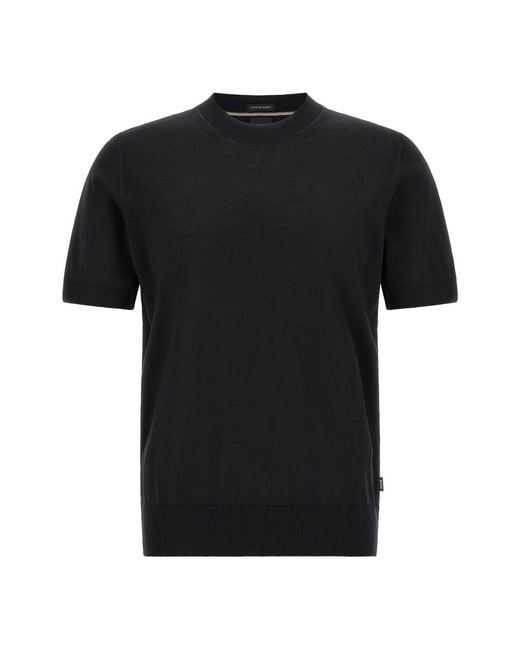 HUGO Black Round-Neck Knitwear for men