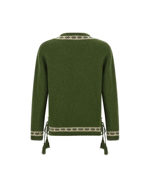 Bode Truien & Vesten ,Groen ,Wol Fair-Isle Jacquard Trui Met Ronde Hals in het Green voor heren