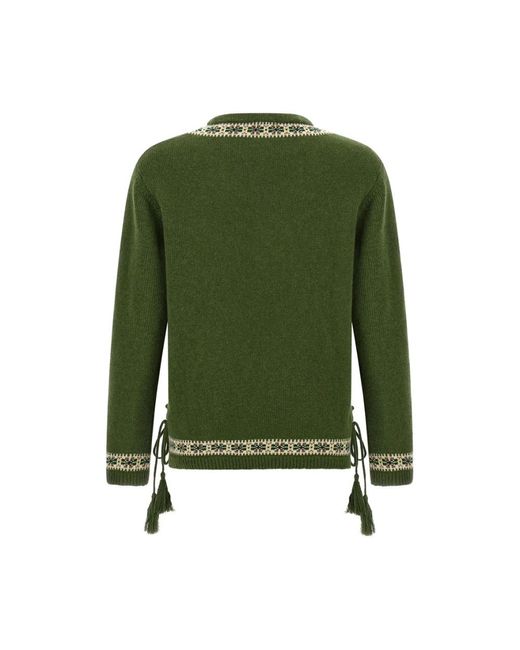 Bode Truien & Vesten ,Groen ,Wol Fair-Isle Jacquard Trui Met Ronde Hals in het Green voor heren