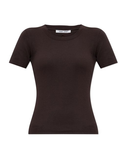 T-Shirts Samsøe & Samsøe de color Black