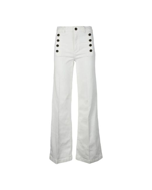 Wide Jeans Twinset de color White