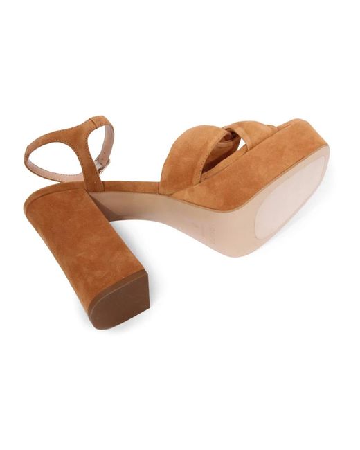 Unisa Brown High Heel Sandals