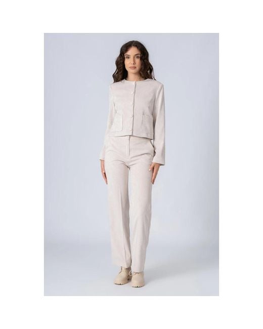 Kocca Jassen ,Leer Velux Jacket in het Gray