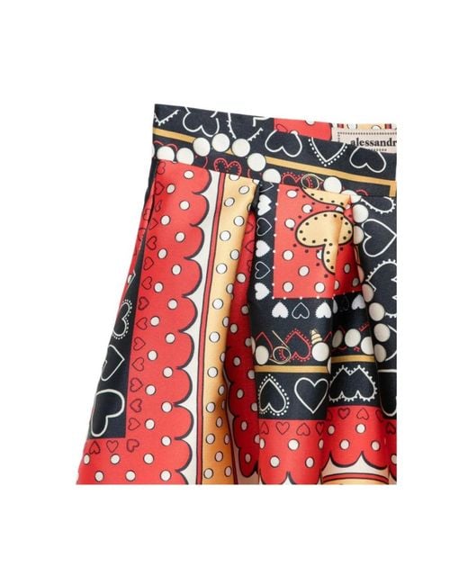 ALESSANDRO ENRIQUEZ Red Midi Skirts