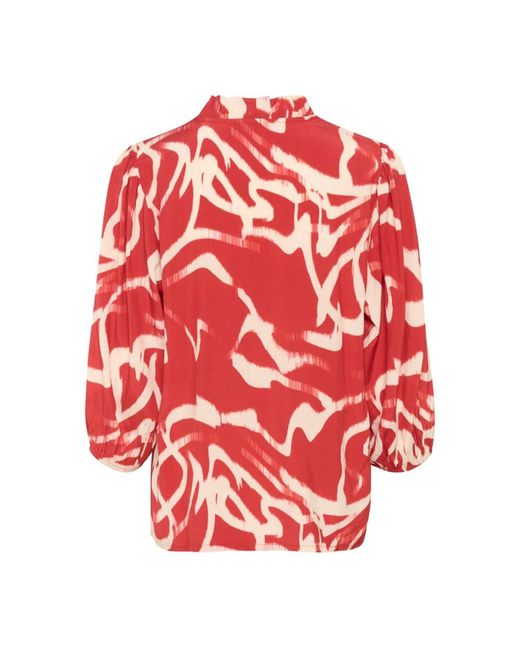 Blouses Kaffe de color Red