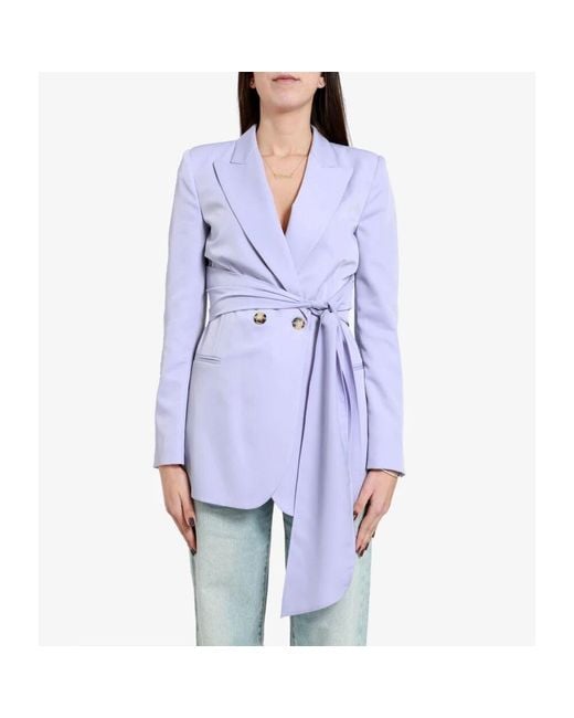Blazer mauve con cinturón en la cintura Aniye By de color Blue