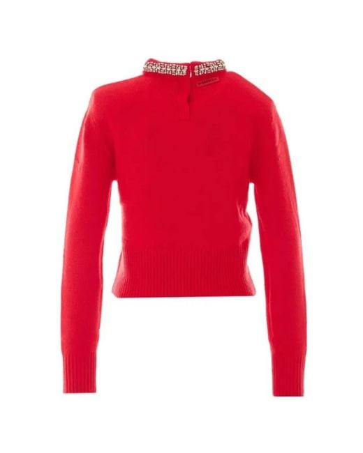Pinko Red Round-Neck Knitwear