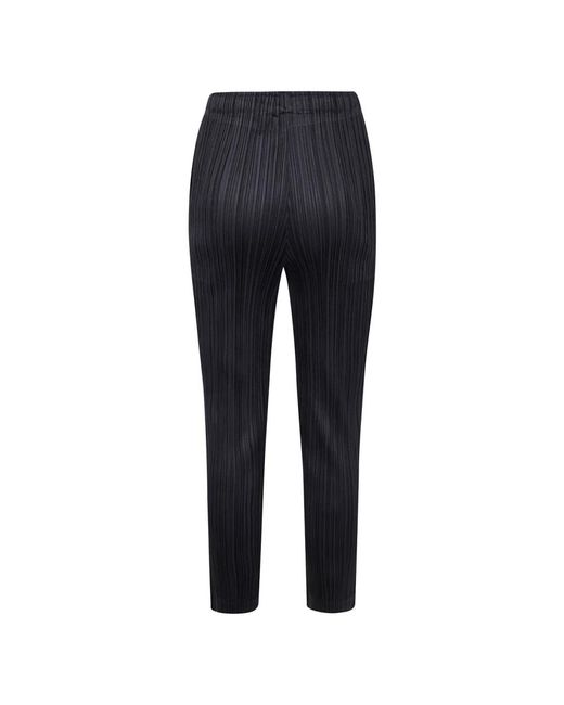 Issey Miyake Blue Slim-Fit Trousers