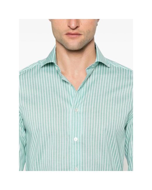 Fedeli Blue Casual Shirts for men