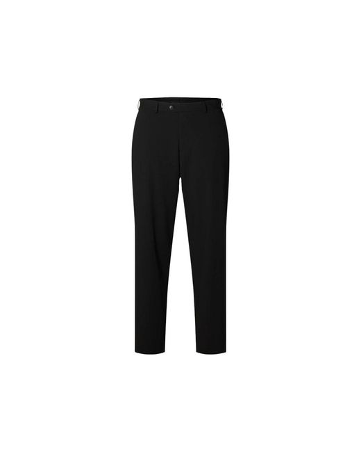 SELECTED Loose Liam Flex Broeken in het Black voor heren