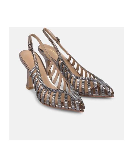High Heel Sandals di Alma En Pena. in Metallic
