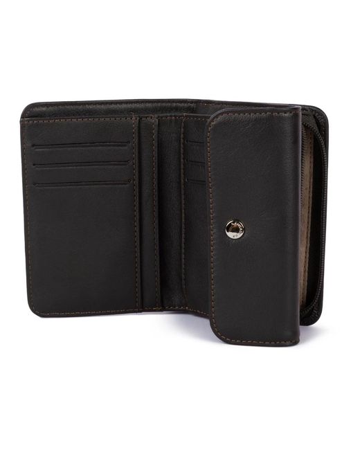 Lancaster Accessoires ,Zwart ,Leer Portefeuille Soft Pm in het Black