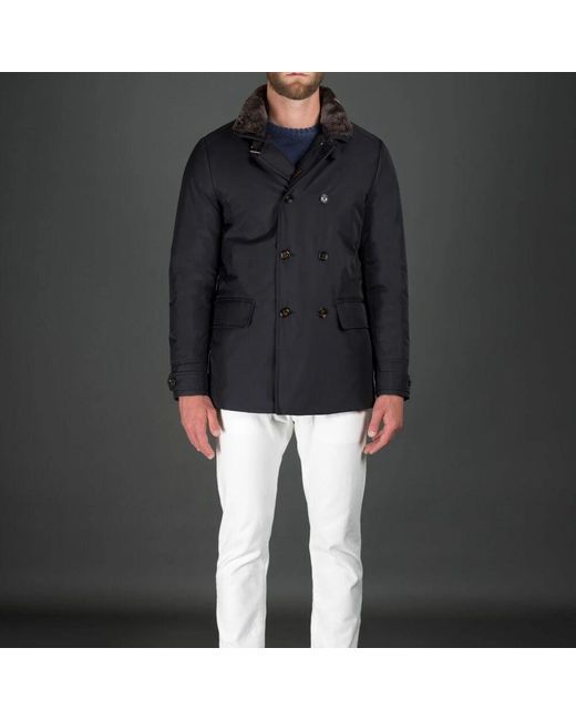 Double-Breasted Coats Moorer pour homme en coloris Blue