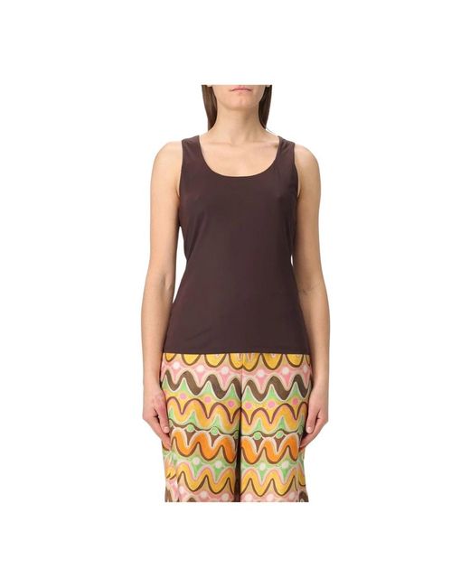 Maliparmi Black Schwarzes Ärmelloses Tanktop