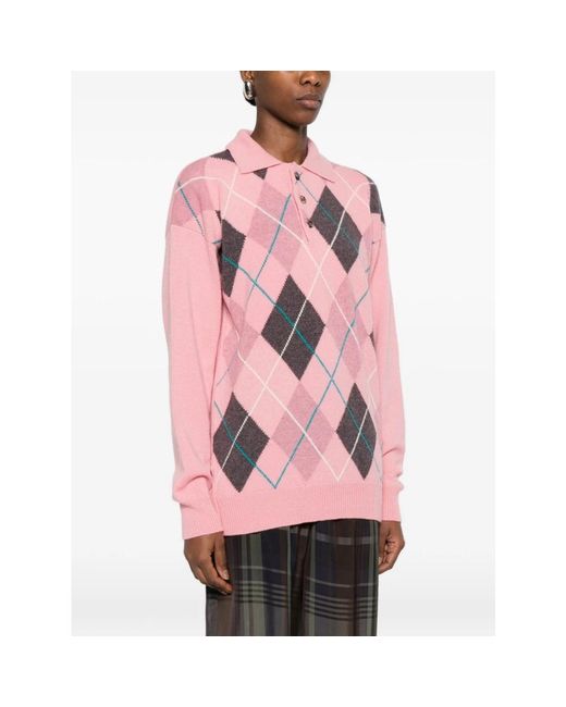 J.W. Anderson Pink Round-Neck Knitwear