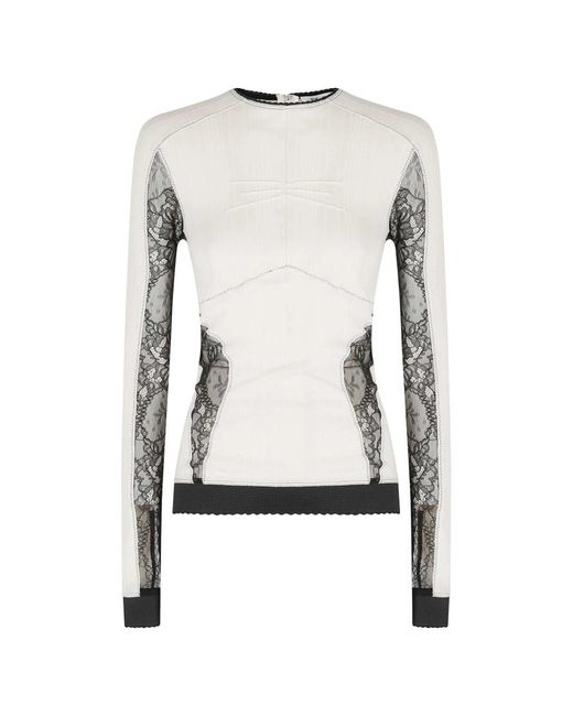 The Attico Gray Long Sleeve T-Shirts