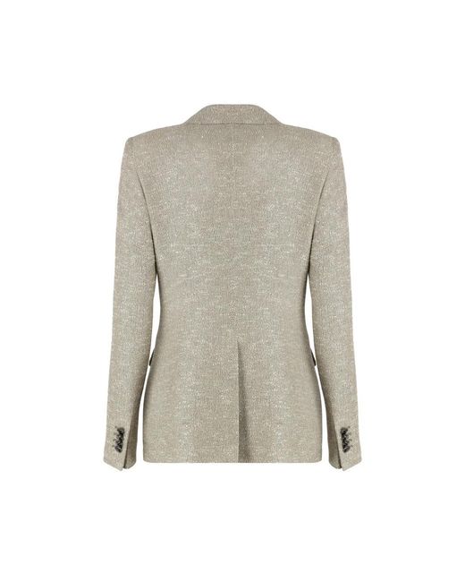 Tagliatore Jassen ,Polyester Single-Breasted One Button Jacket in het Gray