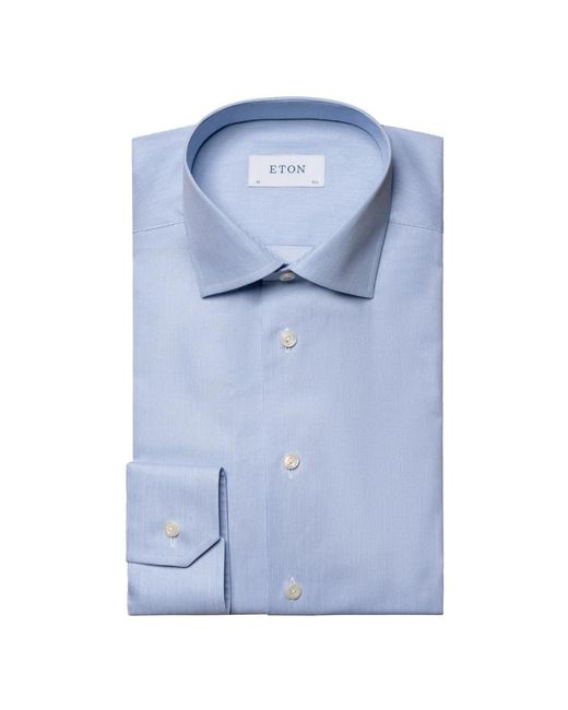 Eton of Sweden Blue Formal Shirts for men