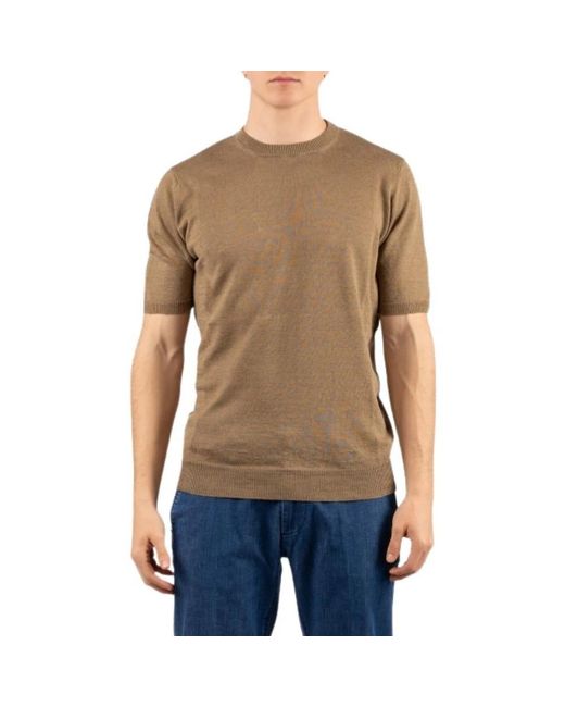 FILIPPO DE LAURENTIIS Blue Round-Neck Knitwear for men