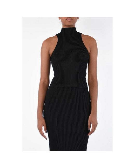 Roberto Collina Black Knitted Dresses