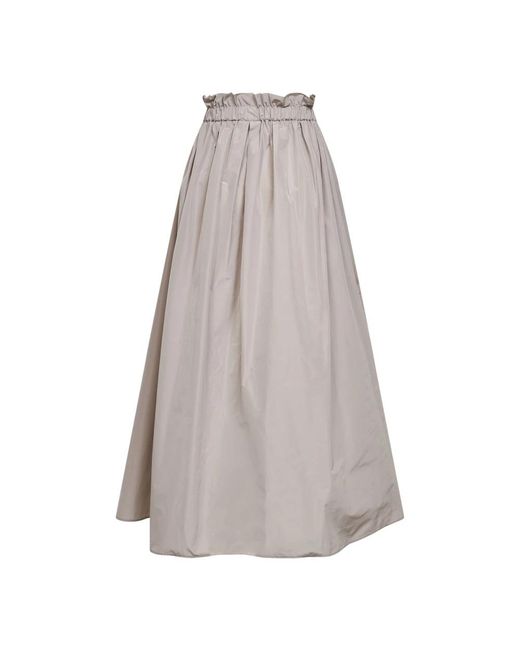 Herno Gray Maxi Skirts