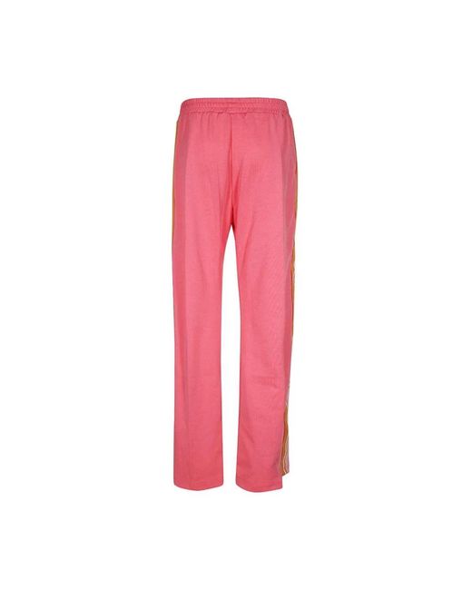 MSGM Broeken ,Roze ,Katoen Gestreepte Elastische Tailleband Trainingsbroek in het Pink
