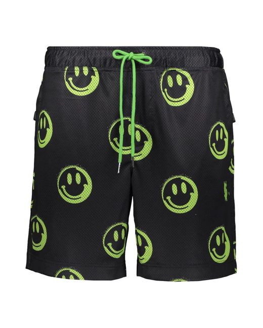 Ksubi Badmode ,Zwart ,Polyester Techno Bermuda Shorts Met Zakken in het Green voor heren