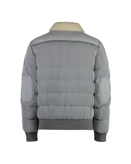 Moorer Jassen ,Grijs ,Leer Jas Met Shearling Kraag En Leer in het Gray voor heren