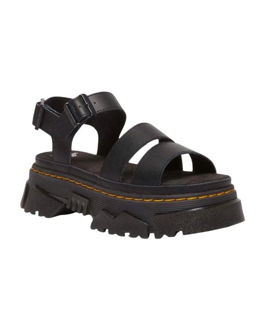 Dr. Martens Black Flat Sandals